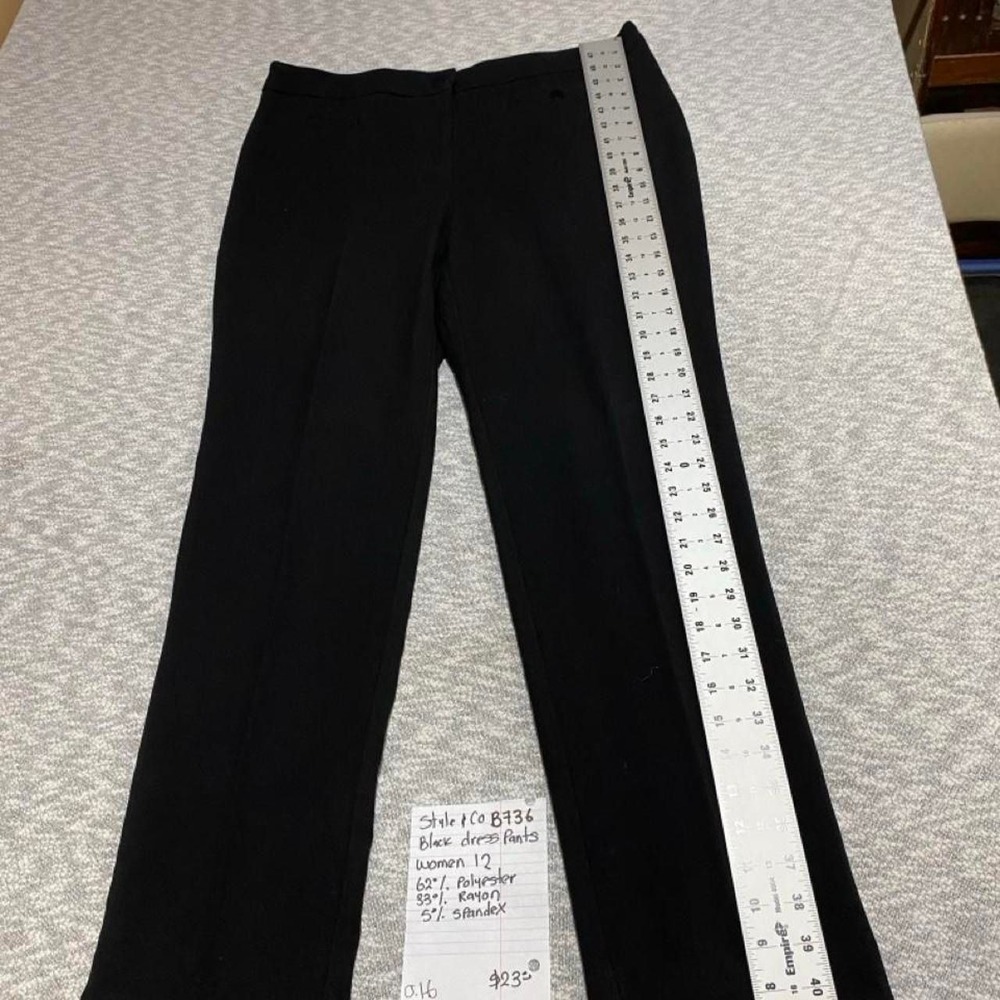 Style & Co. black dress pants women 12. SKU-B736